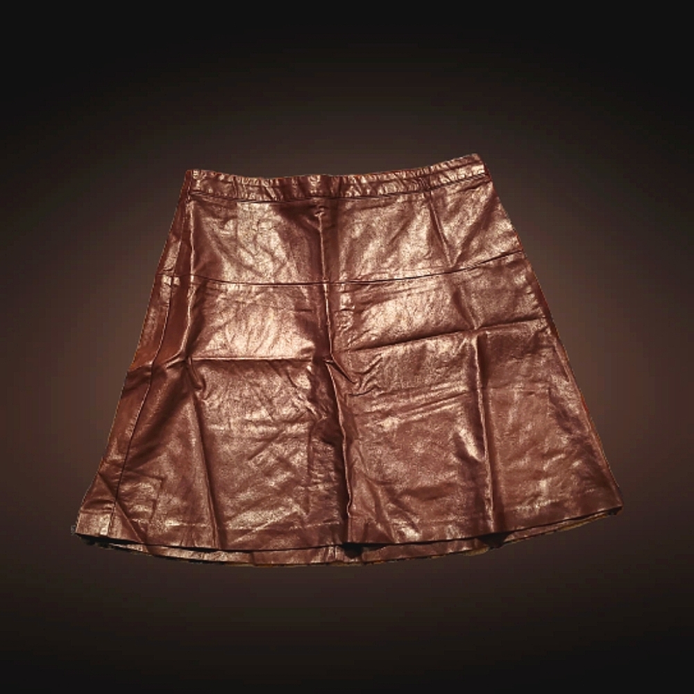 Reitmans Metallic Brown A-Line Skirt